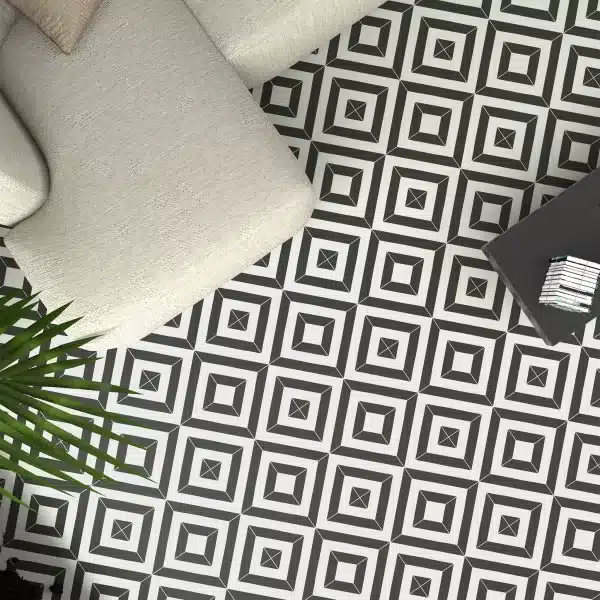 Suelos laminados Black & White Pattern Tile